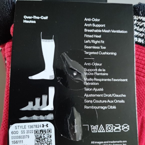 Under Armour OTC soccer Over the calf performance sport athletic sock red Medium - Picture 9 of 11